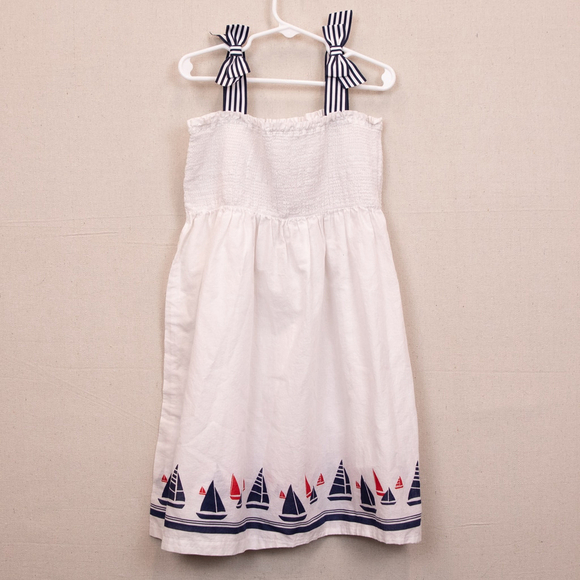 Janie and Jack Other - Janie and Jack white sailboat dress-8